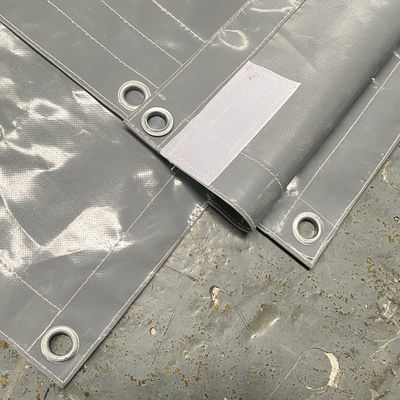 Litong Geluiddempend voor Buitenconstructie Vlamvertragend Grijs PVC Geluidsscherm