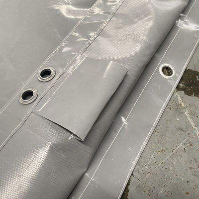Litong Geluiddempend voor Buitenconstructie Vlamvertragend Grijs PVC Geluidsscherm
