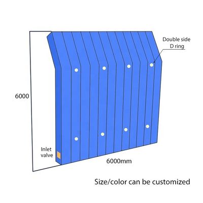 Litong Outdoor herbruikbare en verplaatsbare tijdelijke PVC 6m*6m opblaasbare geluidsbarrière