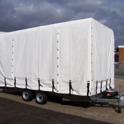 Litong Goede Sterkte Waterdicht Aangepast Wit PVC Gecoat Zeildoek Vrachtwagen  Lorry Cover
