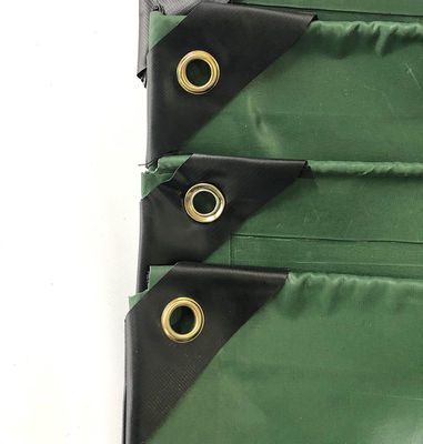 Litong Hoogwaardige Ripstop Donkergroen Pvc bedekte tralies Waterdicht voor vrachtwagens Truck Cover Tarp Pvc zijkant gordijn