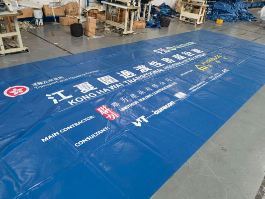 Litong Vervaardiger Semi-trailer Pvc bedekte stof Geprinte logo Truck Covers Pvc Tarpaulin Side Curtain