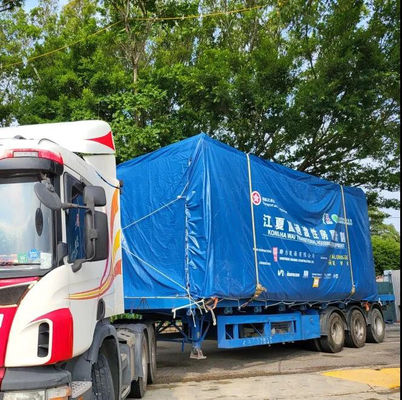 Litong Vervaardiger Semi-trailer Pvc bedekte stof Geprinte logo Truck Covers Pvc Tarpaulin Side Curtain