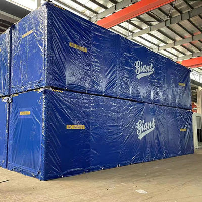 Litong Eco Friendly Box Shape Shipping Container Cover Tarp Blauw 750gm PVC Tarpaulin Cover