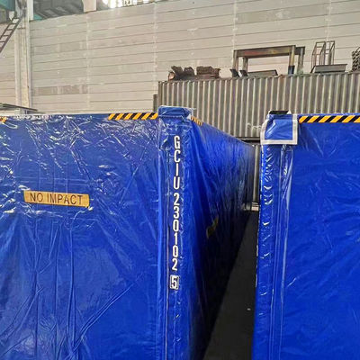 Litong Eco Friendly Box Shape Shipping Container Cover Tarp Blauw 750gm PVC Tarpaulin Cover