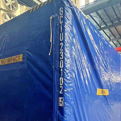 Litong Eco Friendly Box Shape Shipping Container Cover Tarp Blauw 750gm PVC Tarpaulin Cover