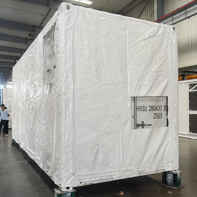 Litong Hoge Kwaliteit 610gsm Wit Zeildoek 20ft 40ft Scheepvaartcontainer Dekzeil Container Zeildoek