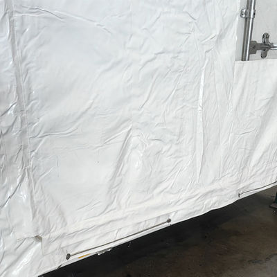 Litong Hoge Kwaliteit 610gsm Wit Zeildoek 20ft 40ft Scheepvaartcontainer Dekzeil Container Zeildoek