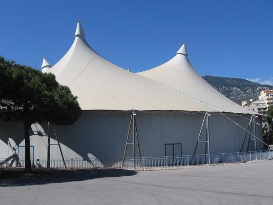 Groothandel Hoteltent Tarpaulin Architectonisch trekmembraanconstructie Workshop Gang PVC bedekte stof