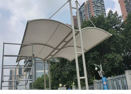 Hoogwaardige Carporten Zonneschermen Sterkte Membraanstructuur Stoffen Dakbedekking Structuur Tent Op Maat