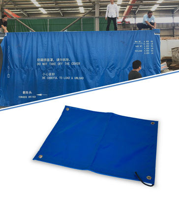 Waterdichte blauwe PVC op maat gemaakte canvas hoezen voor container vrachtwagen zeildoek PVC gecoate stof vrachtwagen zijgordijn