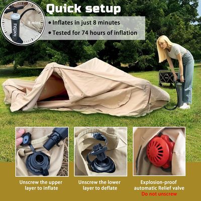Litong Duurzame 600D Oxford Stof Canvas Tent Opblaasbare Cabine Tent voor Kamperen